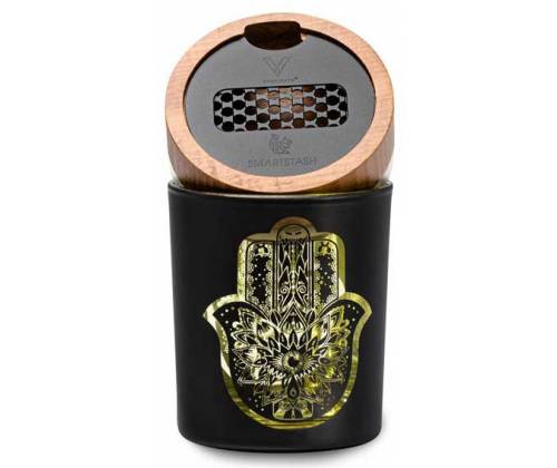 V-Syndicate SmartStash - Δοχείο Αποθήκευσης με Grinder και Θήκη (Small) - Hamsa Yellow - Τιμή: 26,90€
