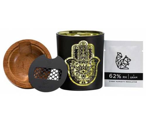 V-Syndicate SmartStash - Δοχείο Αποθήκευσης με Grinder και Θήκη (Small) - Hamsa Yellow - Τιμή: 26,90€