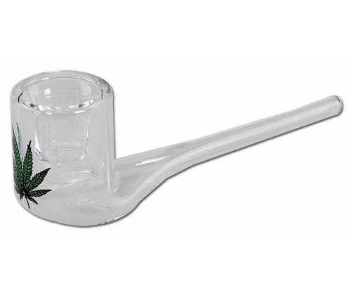 Πίπα Γυάλινη Pipe Hemp με Ισιο Επιστόμιο - 10cm - Τιμή: 4,70€