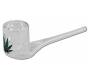 Πίπα Γυάλινη Pipe Hemp με Ισιο Επιστόμιο - 10cm - Τιμή: 4,70€