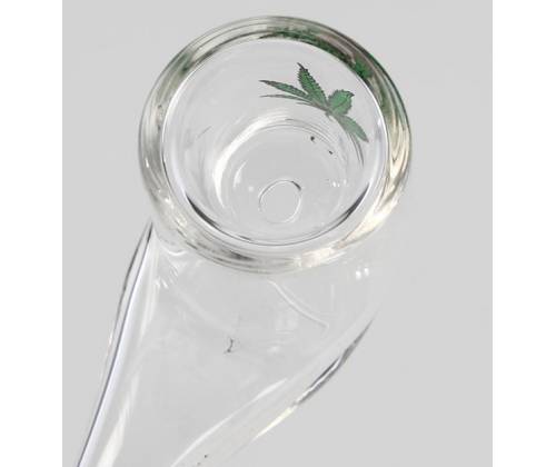 Πίπα Γυάλινη Pipe Hemp με Ισιο Επιστόμιο - 10cm - Τιμή: 4,70€