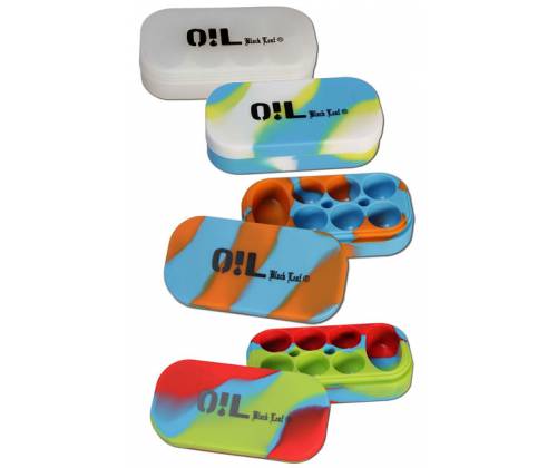 Γυάλινο Βάζο Black Leaf Oil Jar 3ml Με Ξύλινο Καπάκι - Αεροστεγές Κλείσιμο - Τιμή: 2,10€