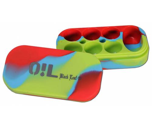 Γυάλινο Βάζο Black Leaf Oil Jar 3ml Με Ξύλινο Καπάκι - Αεροστεγές Κλείσιμο - Τιμή: 2,10€