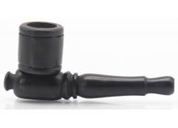 Ξύλινη Πίπα Hemp Μαύρη - 8cm