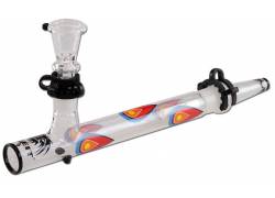 Πίπα Γυάλινη Pipe Breit «Drops» με Μπολ και Αντάπτορα για Φίλτρο - 22cm