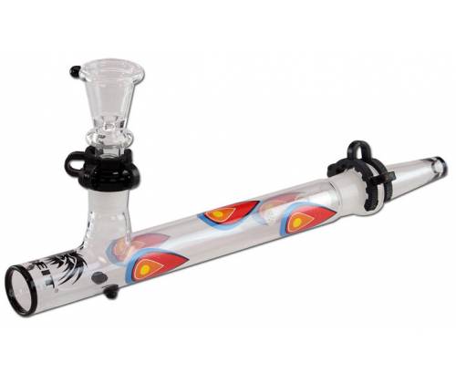 Πίπα Γυάλινη Pipe Breit «Drops» με Μπολ και Αντάπτορα για Φίλτρο - 22cm - Τιμή: 18,90€