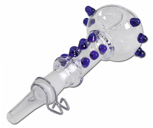 Πιπάκι Γυάλινο Black Leaf Pipe με Αντάπτορα για Φίλτρο Ανθρακα - 17cm - Τιμή: 19,90€