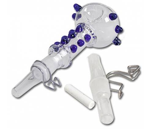 Πιπάκι Γυάλινο Black Leaf Pipe με Αντάπτορα για Φίλτρο Ανθρακα - 17cm - Τιμή: 19,90€