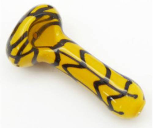 Χειροποίητη Γυάλινη Πίπα Pipe Black Leaf Model A - 9cm - Τιμή: 9,90€