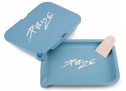 Purize Rolling Tray Kit Δίσκος Blue με Καπάκι - Small (20x15cm)