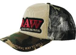 RAW Hat Καπέλο Camo και Μπεζ Trucker (Δίχτυ) με Poker - One Size