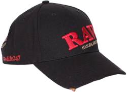 RAW Hat Καπέλο Μαύρο-Κόκκικο με Poker - One Size