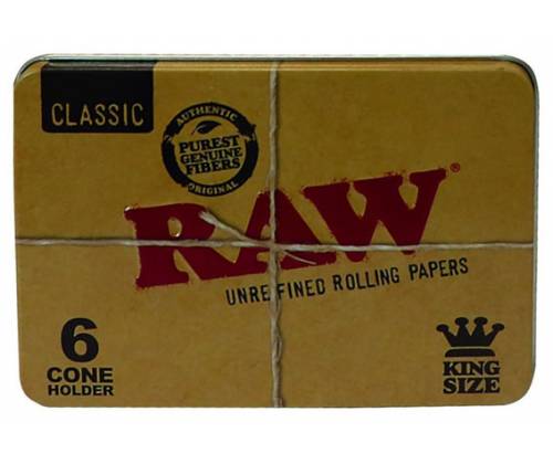 RAW Μεταλλικό Kουτί Θήκη για 6 Κώνους - King Size - Τιμή: 2,50€
