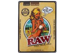 Raw Μεταλλική Πινακίδα Retro Tin Sign RJB Διακοσμητικό για Τοίχο (42x31cm)