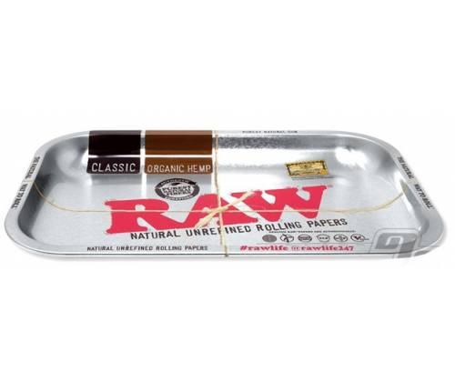 Raw Rolling Tray Small Metal Silver (17x27cm) -  Price: 8,90€