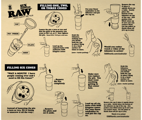 RAW Six Shooter - Γέμισμα Κώνου - Τιμή: 15,90€