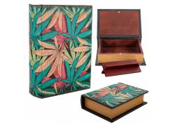 Καβάτζα - Κουτί Αποθήκευσης Βιβλίο «Canna Leaves» Μικρό (18x13cm)