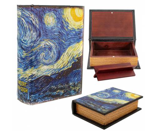 Καβάτζα - Κουτί Αποθήκευσης Βιβλίο «Starry Night» Μικρό (18x13cm) - Τιμή: 18,50€