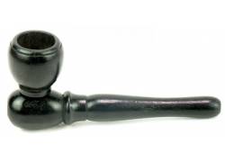 Ξύλινη Πίπα Hemp Μαύρη - 10cm