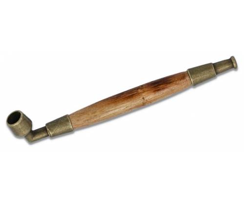 Ξύλινη Πίπα Καφέ με Μεταλλικό Επιστόμιο και Bowl 14cm - Τιμή: 4,90€