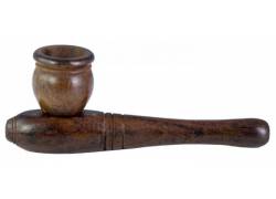 Ξύλινη Πίπα Hemp Καφέ - 10cm