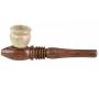 Ξύλινη Πίπα Hemp Καφέ με Πέτρινο Bowl - 12.5cm -  Price: 4,90€