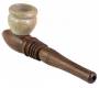 Ξύλινη Πίπα Hemp Καφέ με Πέτρινο Bowl - 12.5cm -  Price: 4,90€