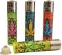 Αναπτήρας Clipper με Βιδωτή Βάση Color Leaf - Καβάτζα Ασφαλείας - Τιμή: 11,90€