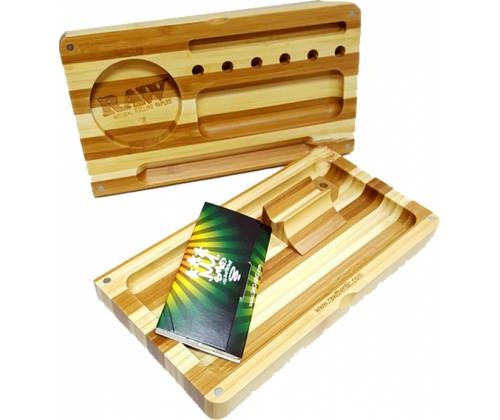 RAW Bambo BackFlip Rolling Tray Ξύλινο Κουτί - STRIPED - Τιμή: 34,50€