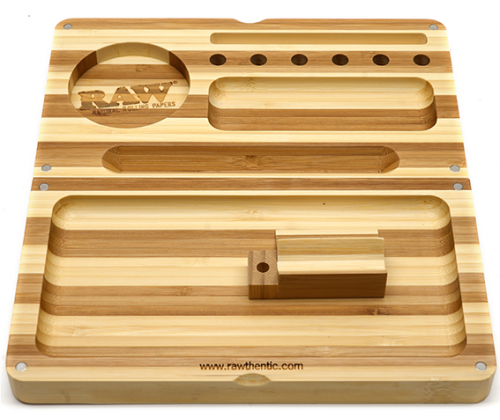 RAW Bambo BackFlip Rolling Tray Ξύλινο Κουτί - STRIPED - Τιμή: 34,50€