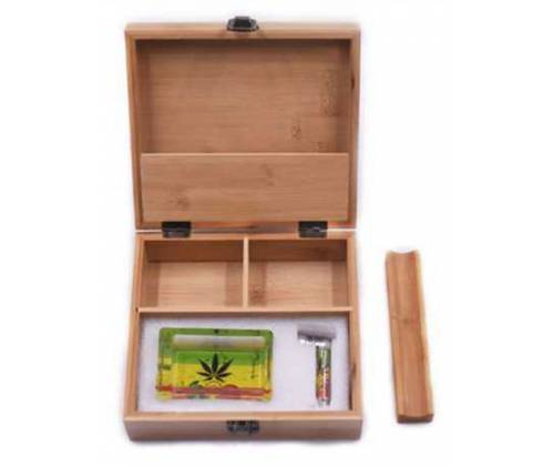 Ξύλινο Κουτί Αποθήκευσης 420 Rasta 19x17x7cm & Σταχτοδοχείο και Πιπάκι - Τιμή: 19,70€