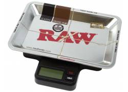 Raw Ψηφιακή Ζυγαριά Ακριβείας  & Μεταλλικό Δισκάκι Μινι Ασημί - Tray Scale - (1000gr x 0.01gr)