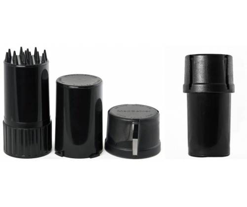 Grinder Τρίφτης Πλαστικός MedTainer με Αποθηκευτικό Χώρο - Μαύρο -  Price: 3,40€