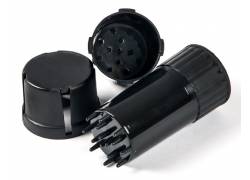 Grinder Τρίφτης Πλαστικός MedTainer με Αποθηκευτικό Χώρο - Μαύρο