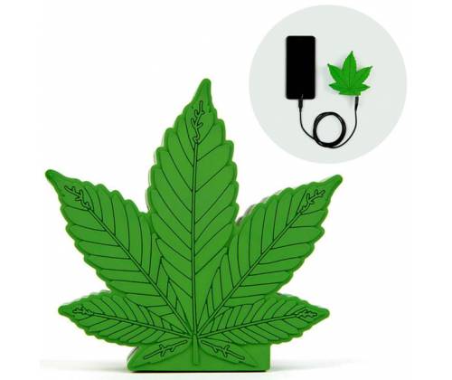Cannabis Powerbank 3000mAh σε Σχήμα Φύλλου Κάνναβης - Τιμή: 15,50€