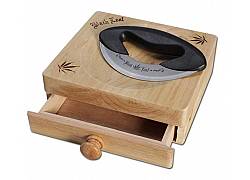 Καμπυλωτό Μαχαίρι Κοπής Καπνού με Ξύλινη Βάση Και Συρτάρι