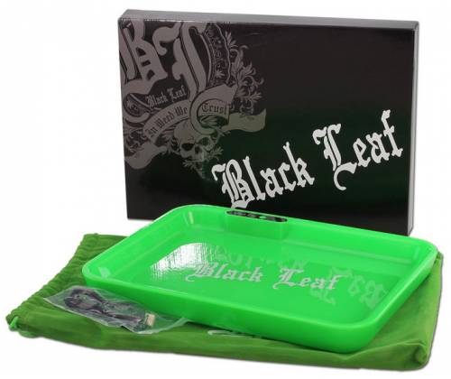 Black Leaf Rolling Tray Δίσκος LED - Πράσινο (28x21cm) -  Price: 29,90€