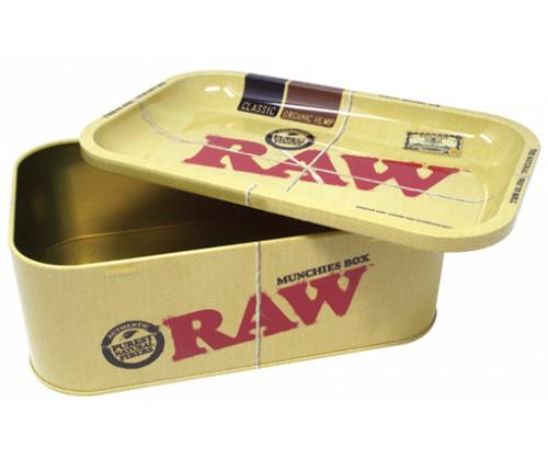 RAW Μεταλλικό Κουτί Munchies Box με Δίσκο 27x17cm - Τιμή: 14,90€
