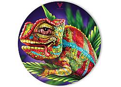 V-Syndicate Slikk Round Αντικραδασμικό Υπόστρωμα (χαλάκι) Dab Mat - Σχέδιο Chameleon 15cm