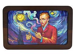 V-Syndicate Rolling Tray Ξύλινος Δίσκος Smoky Night 3D - Medium (30x18cm)