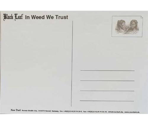 Black Leaf Card Postal | Stoned Forever 14mm x 10mm - Τιμή: 0,70€