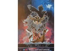 Black Leaf Αυτοκόλλητο Sticker | Valhalla Ship 10,5mm x 7,5mm