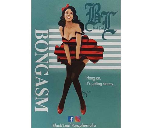 Black Leaf Αυτοκόλλητο Sticker | Woman Bongasm 10,5mm x 7,5mm -  Price: 0,40€