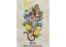 Black Leaf Αυτοκόλλητο Sticker | Monkey 10,5mm x 7,5mm