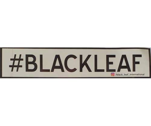 Black Leaf Αυτοκόλλητο Sticker | Logo White 20mm x 4mm - Τιμή: 0,40€