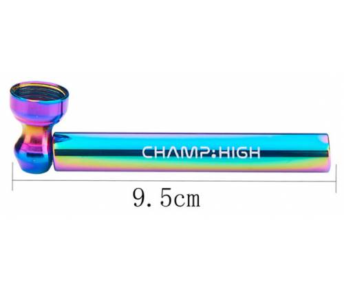 Champ Πιπάκι Μεταλλικό 9,5 cm με Δώρο Τριφτη Καπνού Grinder 30mm - Τιμή: 5,80€