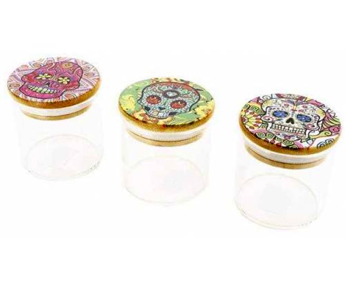 Γυάλινο Βάζο Leaf Oil Jar Με Ξύλινο Καπάκι Big - Αεροστεγές Κλείσιμο 68x70mm - Τιμή: 4,20€