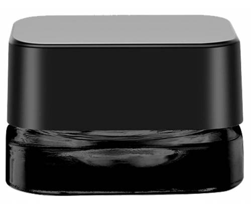 Γυάλινο Βάζο Smellproof Jar 5ml Squared Black - Κλείνει Αεροστεγώς - Τιμή: 1,60€