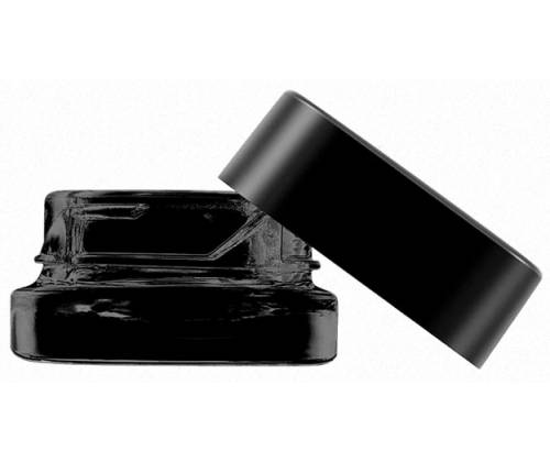 Γυάλινο Βάζο Smellproof Jar 5ml Squared Black - Κλείνει Αεροστεγώς - Τιμή: 1,60€