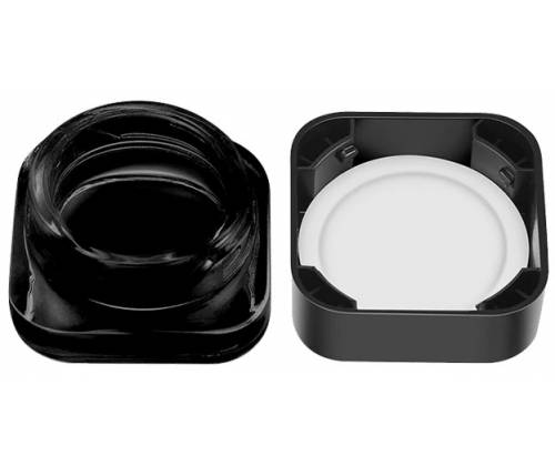 Γυάλινο Βάζο Smellproof Jar 5ml Squared Black - Κλείνει Αεροστεγώς - Τιμή: 1,60€
